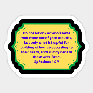 Bible Verse Ephesians 4:29 Sticker